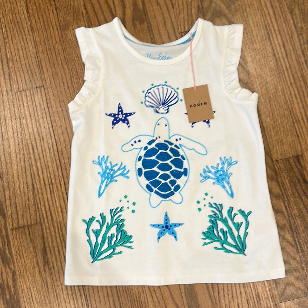 Embroidered Sea top